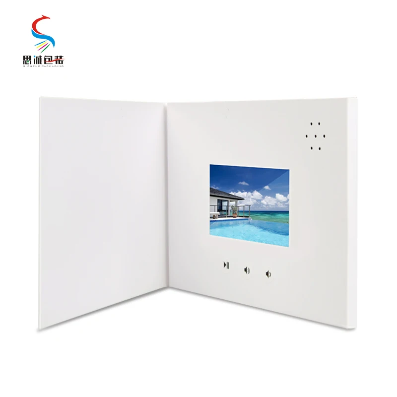 2019 Hot Customized Packaging Cosmetic Skin Care Products Video Brochure AutoPlay LCD Screen Gift Boxes