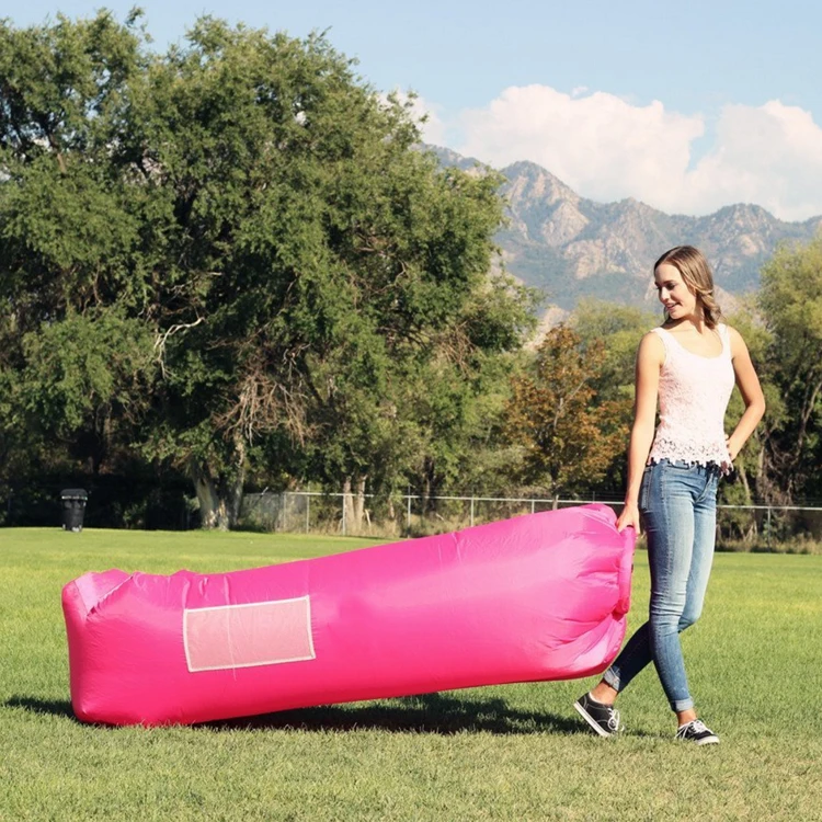 Camping & Barbecue Party & Self-driving Tour & Beach Inflatable Lounger Chair Portable Air Sofa Bed Camping Sleeping Pod