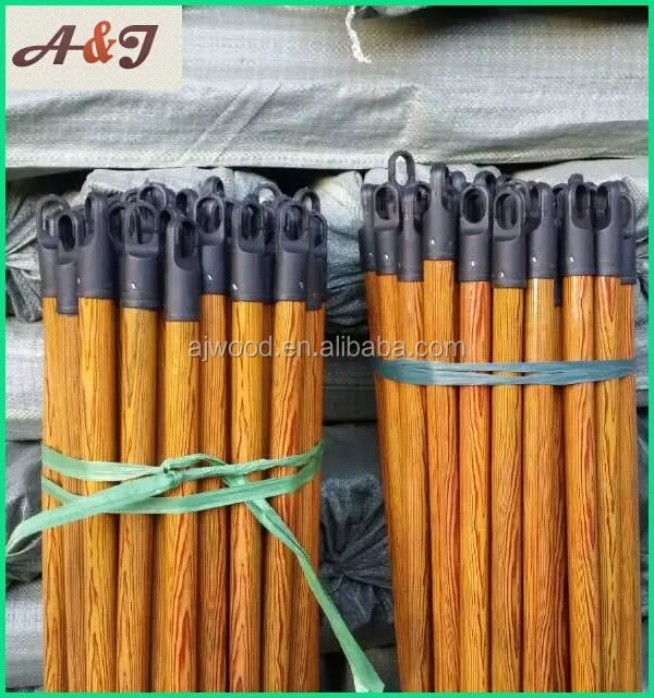 factory price pvc coated wood broom stick wood mop stick