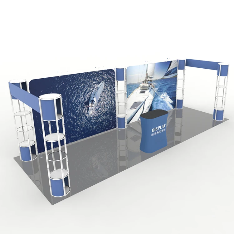 Popular aluminum stand tension fabric display 10 x 20 trade show booth
