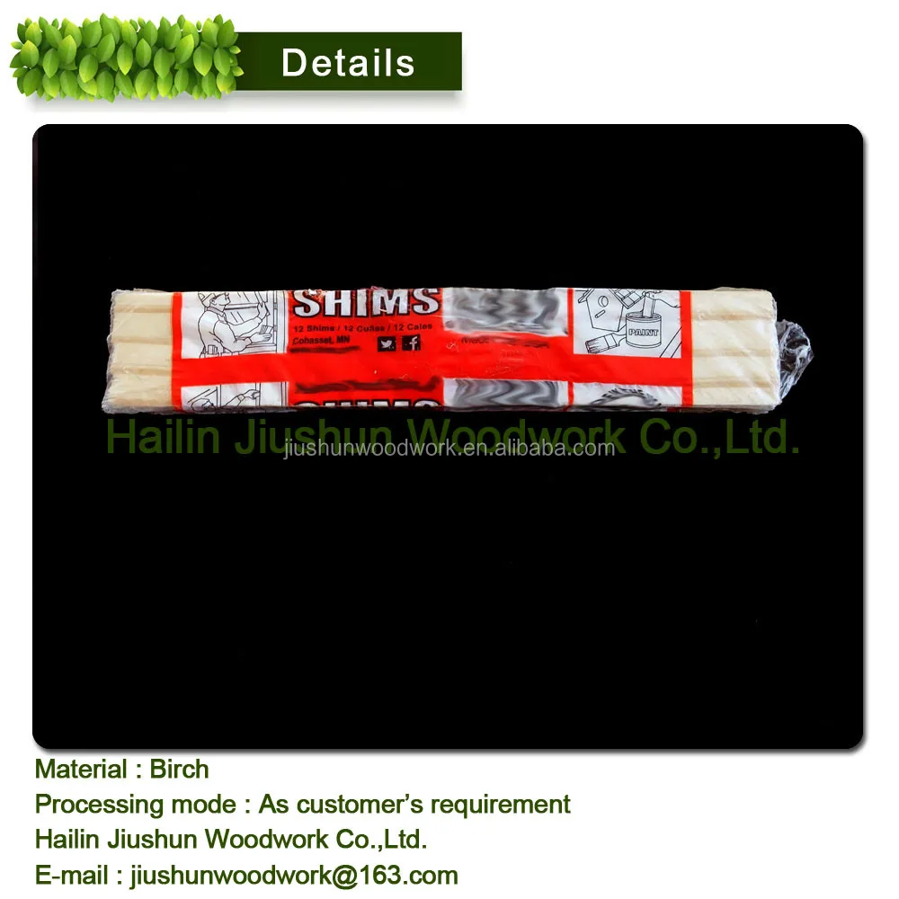 
Wooden shim / wedge for installation 