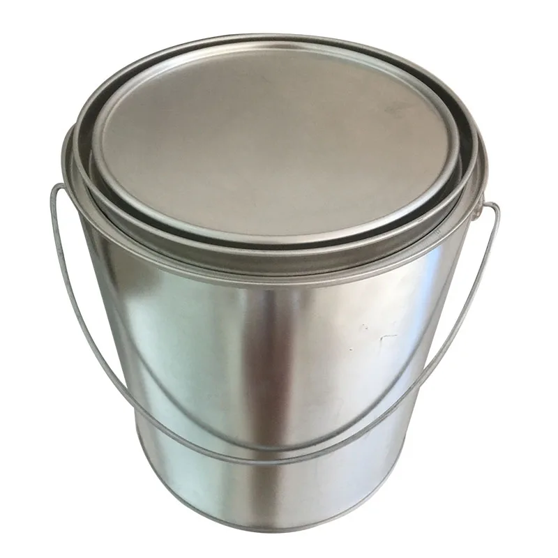 Оловянная банка с крышкой и металлической ручкой, 1 галлон