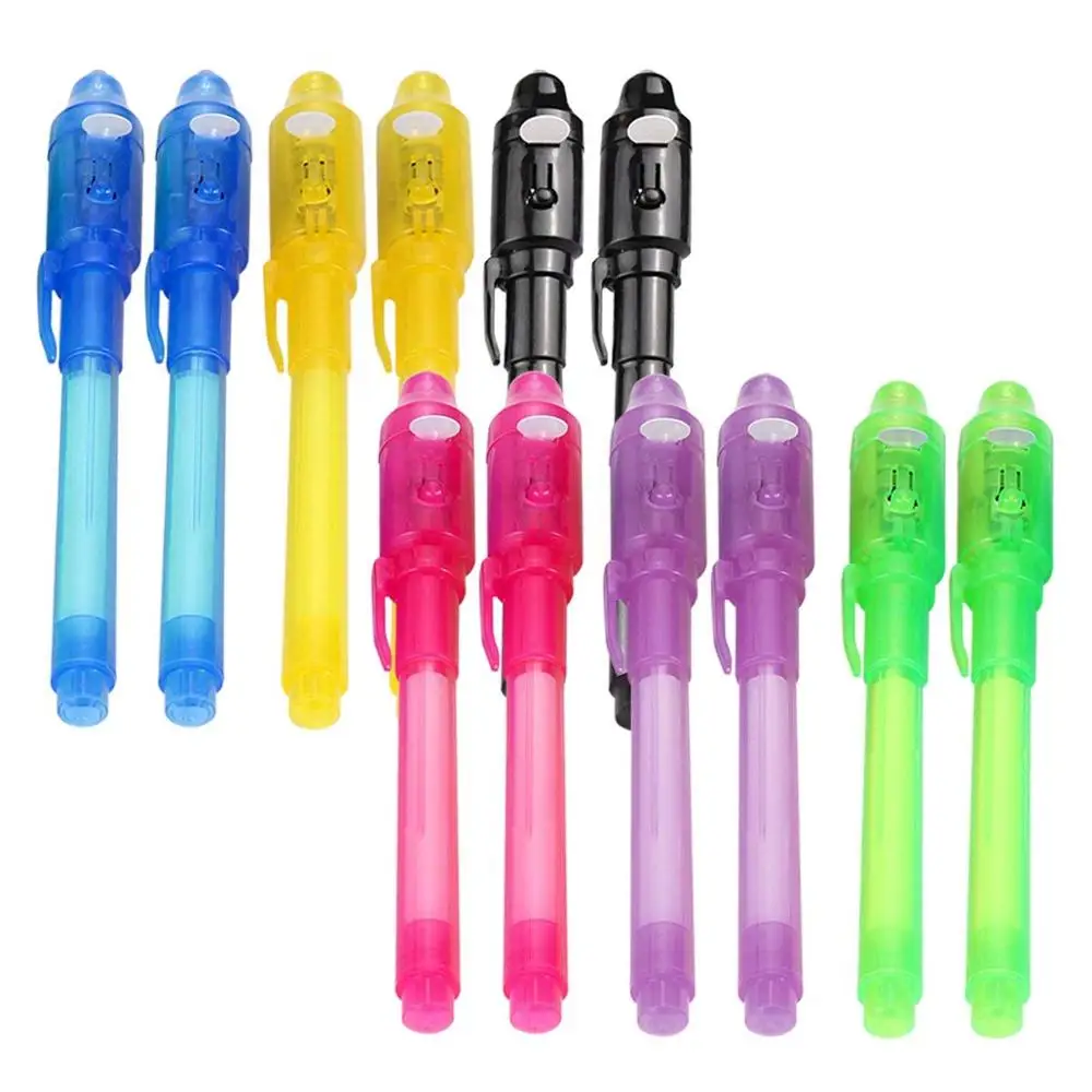 Скрытая исчезающая чернильная ручка SyPen, маркер, секретное шпионское сообщение, записывающее устройство с УФ-подсветкой, веселая активность для детской вечеринки