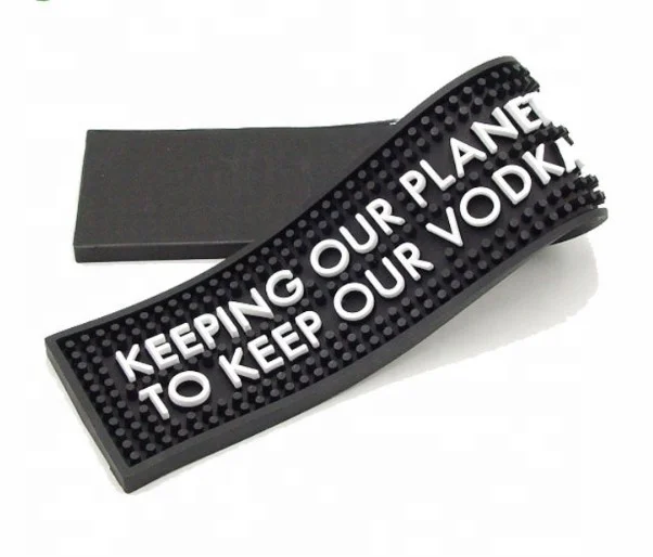 Customer rubber bar drip mat bar runner mat bar mats runner with logo