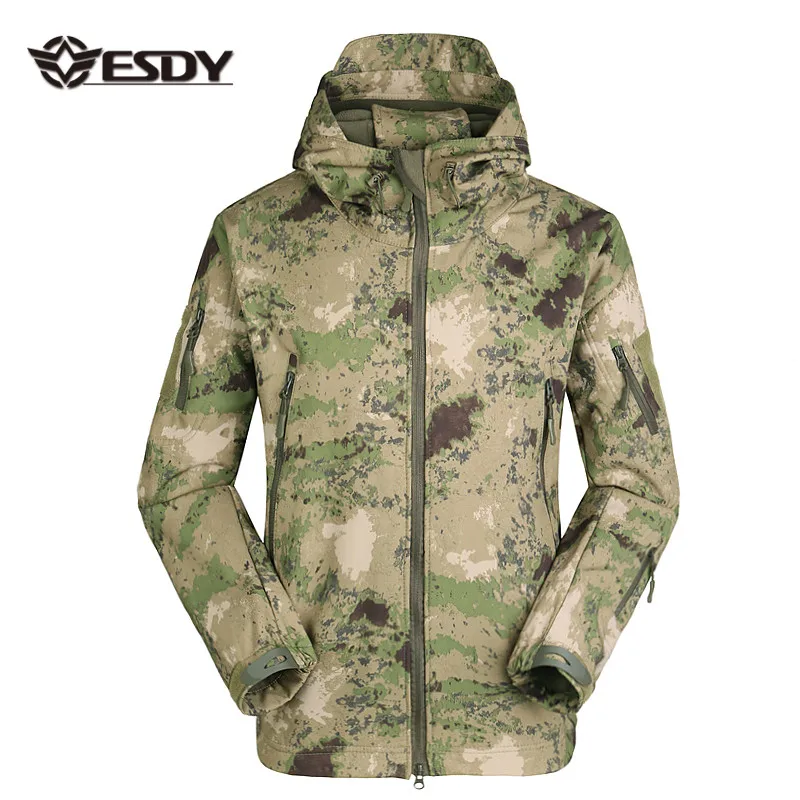 Мужские водонепроницаемые тактические куртки на флисовой