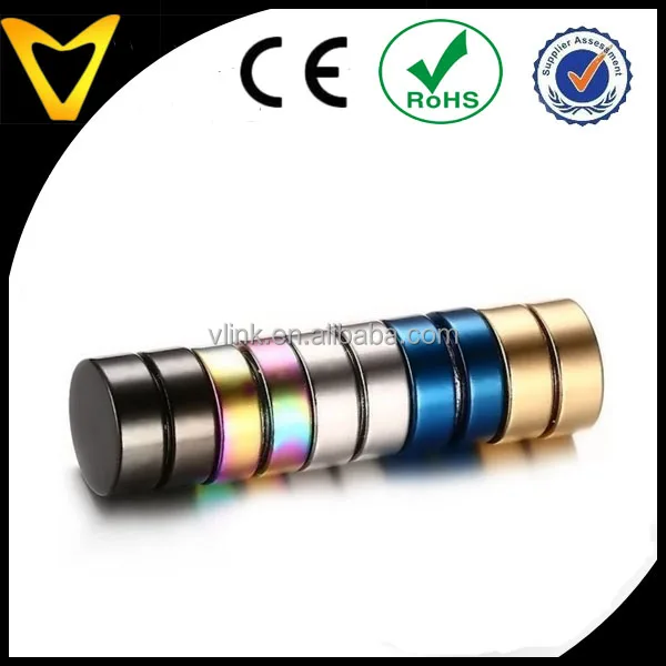 2021 Stainless Steel Circle Round Magnetic Earrings for Men Women Girl Studs Plugs Non Piercings Clip On Earring