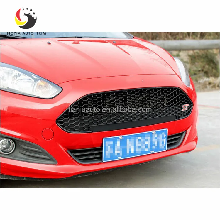 1 PC Modified honeycomb Nest bee Front bumper grill upper grille ST style for Ford fiesta 2013