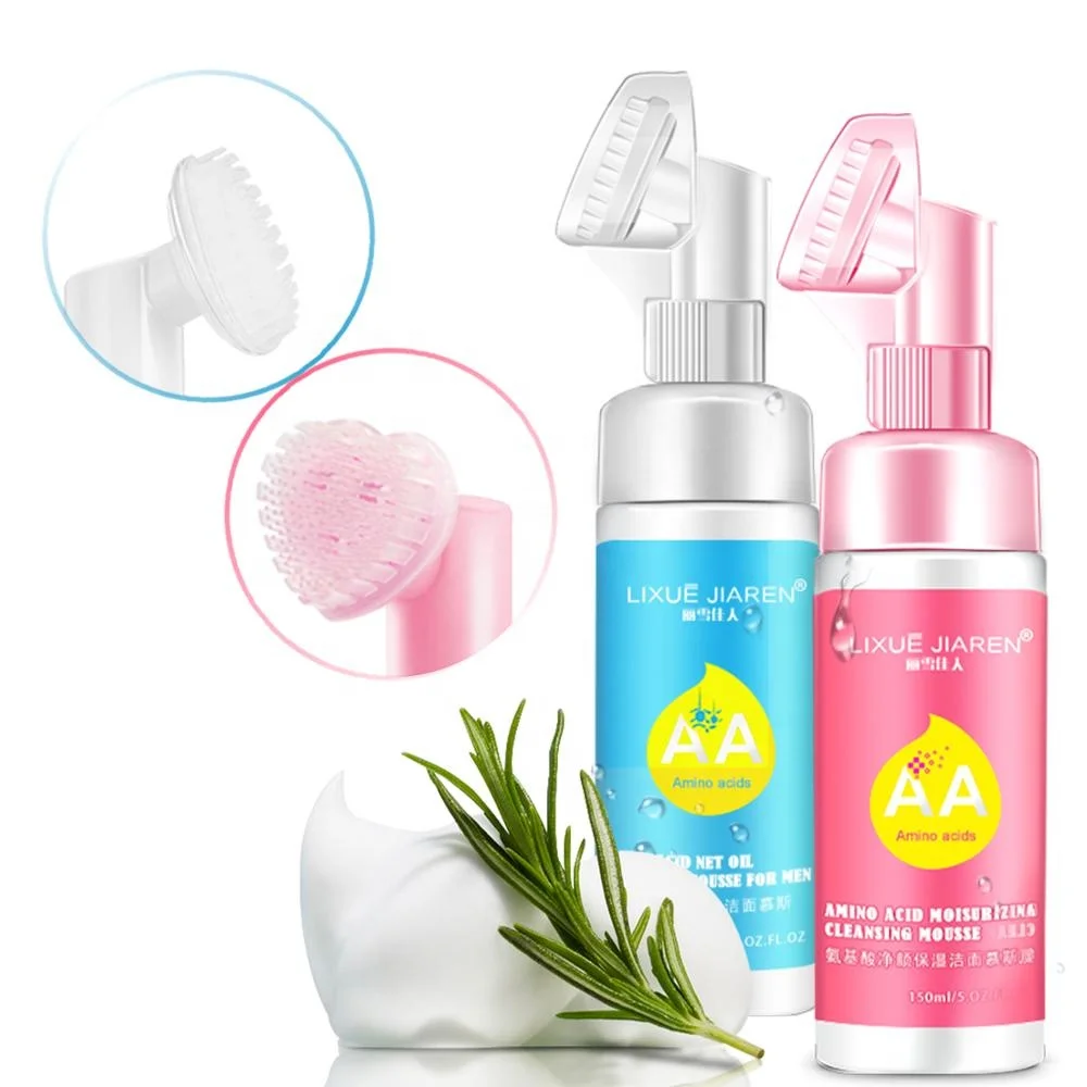 Best women amino acid foam facial cleanser mousse make up remover water face wash