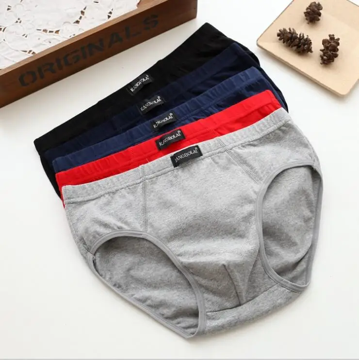 New Arrival Cheap Man Underwear Pure Color 100 Cotton Mens Briefs OEM Old Men in Underwear