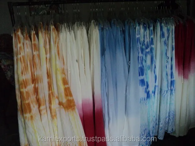 SILK tie Dye Shibbori Evening Cocktail Dress Trapeze Dresses FABRICS SILK for Bulk Export
