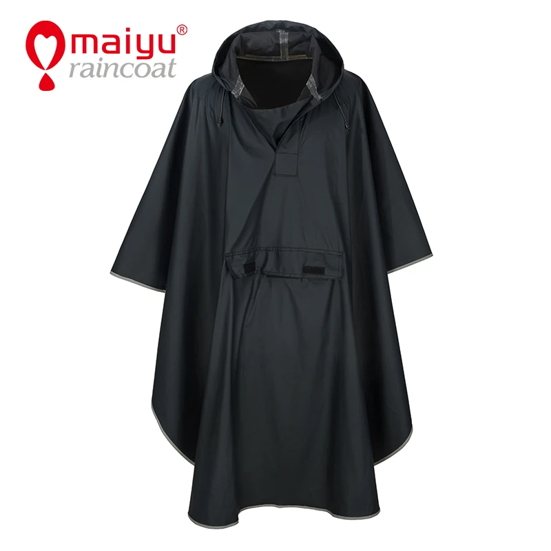
OEM Service waterproof breathable rain gear poncho raincoat knitted PU rain coat 
