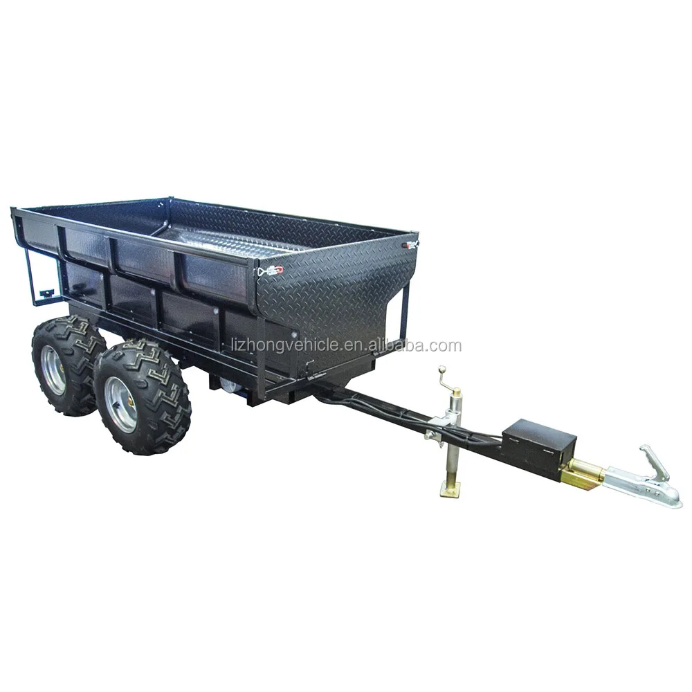 
1.5T load capacity Hydraulic tipping farm trailer,atv dump trailer,utility trailer 