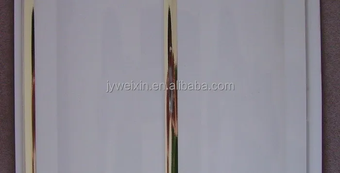 Printing surface PVC ceiling with groove and golden lines