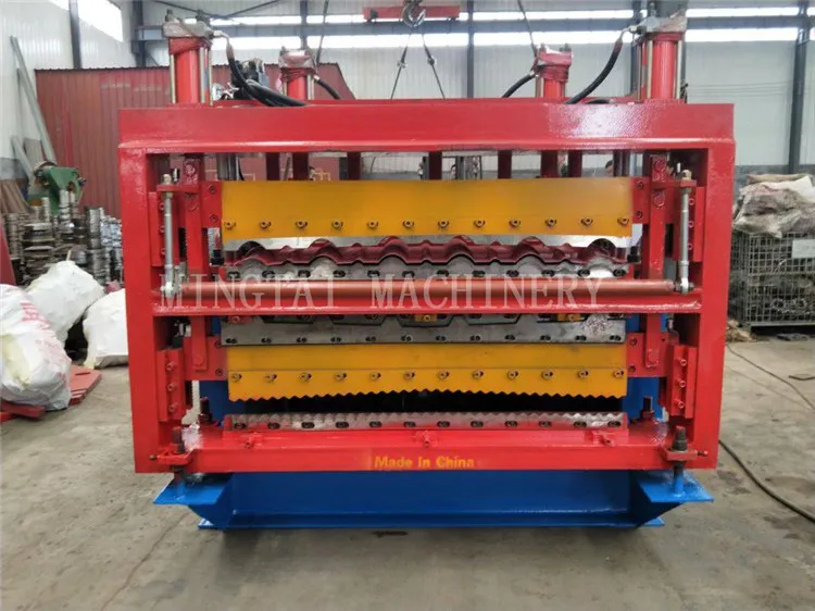 Roofing Sheet Colored Steel Glazed Tile Metal Coil Roll Forming Machine