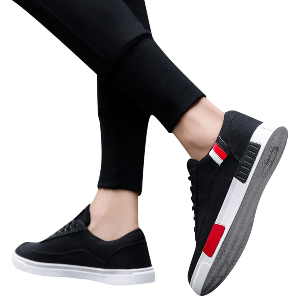 Męskie buty 2019 wiosenne letnie mieszane kolory męskie oddychające materiałowe sznurowane trampki jednokolorowe odkryte buty w stylu casual, biurowy Męskie buty 2019 wiosenne letnie mieszane kolory męskie oddychające materiałowe sznurowane trampki jednokolorowe odkryte buty w stylu casual, biurowy