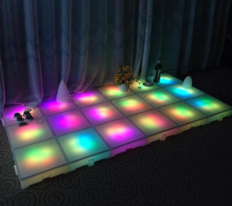 
2020 New 2ft x 2ft RGB color flash led dance floor tiles for sale led lights disco dance floor led wedding stage dance floor 
