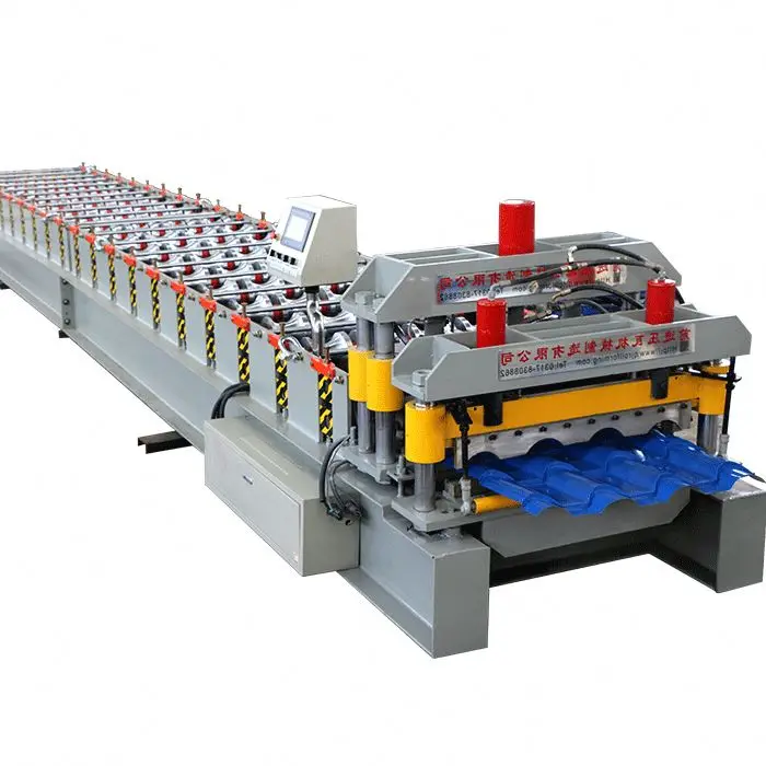 Automatic Step Waved Aluminum Glazed Tile Roof Panel Forming Making Machine