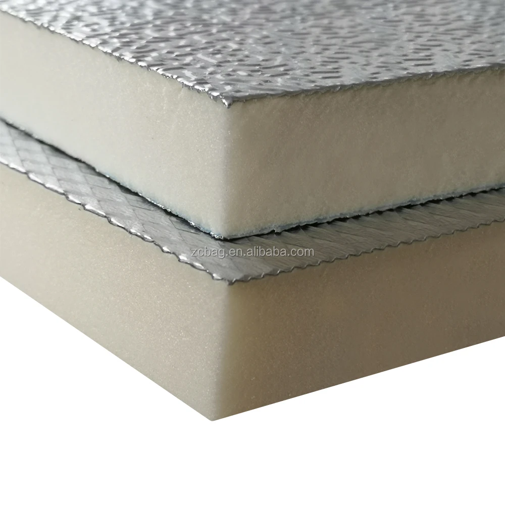 
High quality rigid PIR polyisocyanurate foam thermal insulation aluminum foil PIR board reflective foam roof insulation 