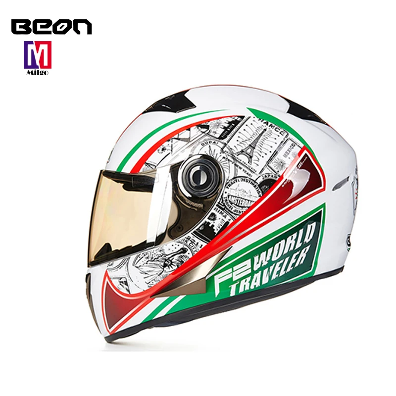 BEON four season full face casco mini moto beon capacete casque motorcycle helmet for men