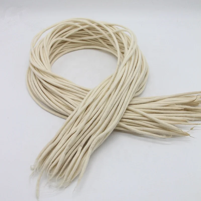 high quality organic white wool felt seal cord