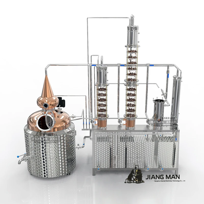 300/400L 4' 6' glass distillation assembly Distilling Machine Vodka/Gin/Whiskey Distiller