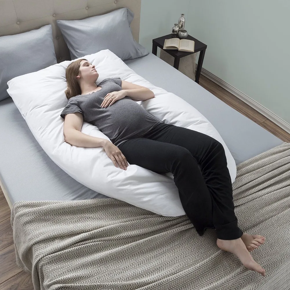 
Pregnancy Pillow, Maternity Pillow with Contoured U-Shape for Back Support 