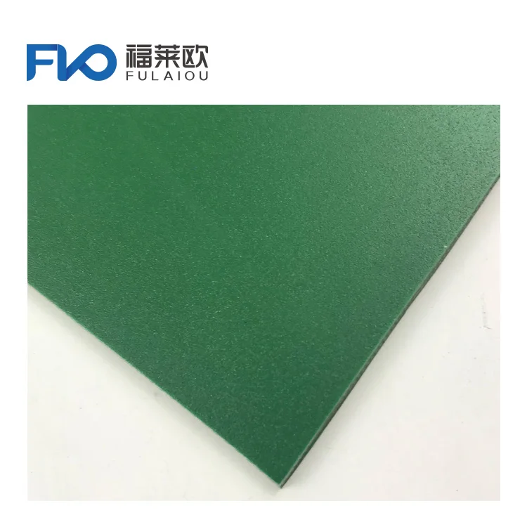 Double side matt green conveyor belting assembly line