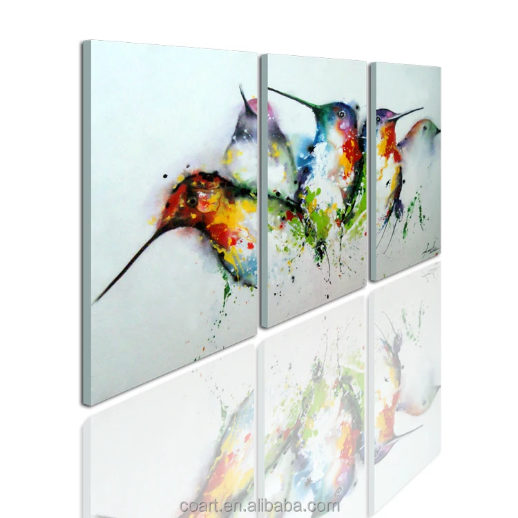 Modern Abstract Bird Fabric Painting Designs