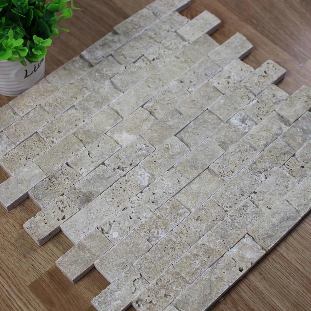
Decorstone24 Cheap Price Turkish Travertine Marble Wall Siding Cladding Mosaic Tile With Split Finish 