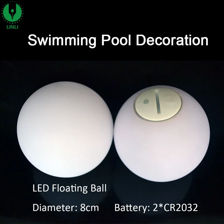 8cm Colour Changing Floating Balls LED Lights
