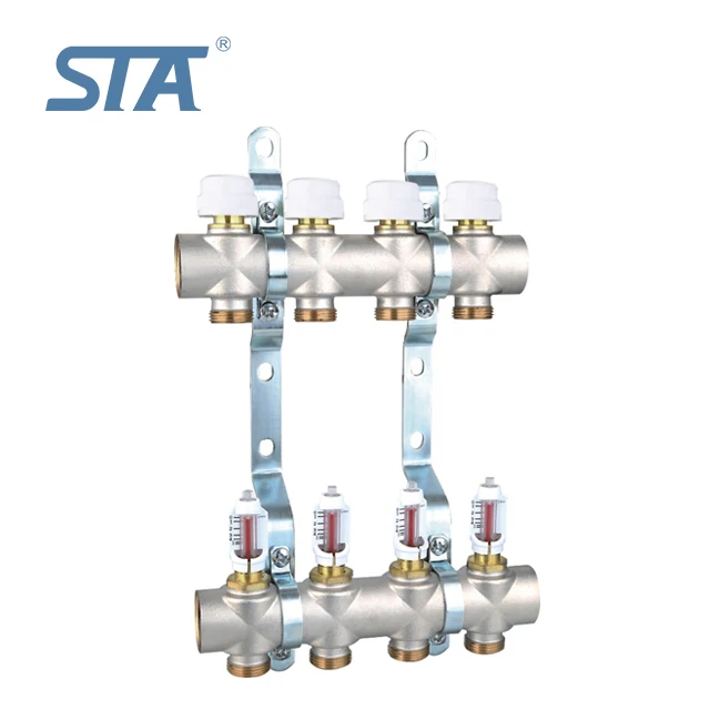 
STA.6157 china suppliers Brass Forging Water heating Valve Heater manifold HVAC System 