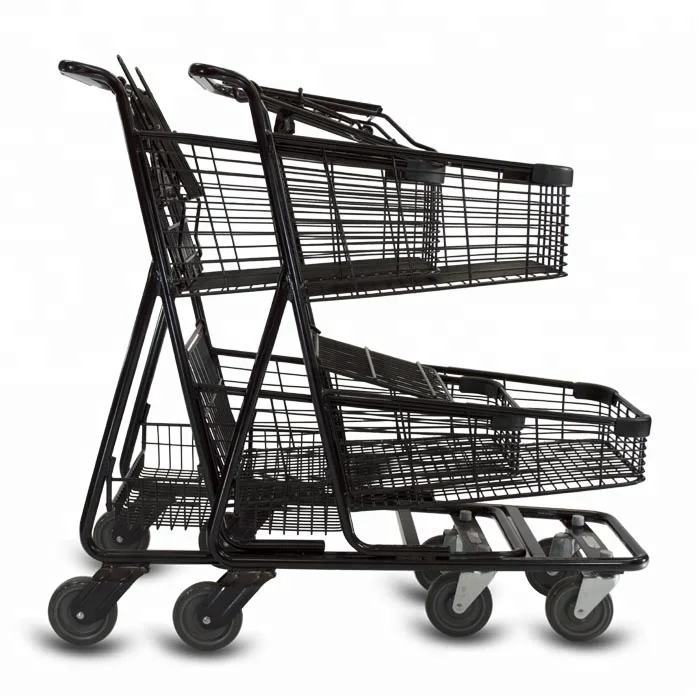 Hot-selling Two tier grocery shopping trolley