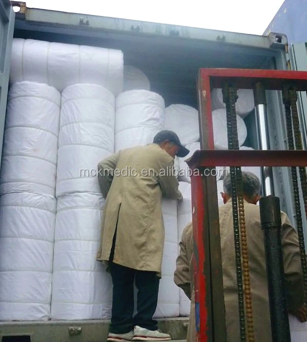 100%cotton medical surgical absorbent bleached Jumbo gauze roll