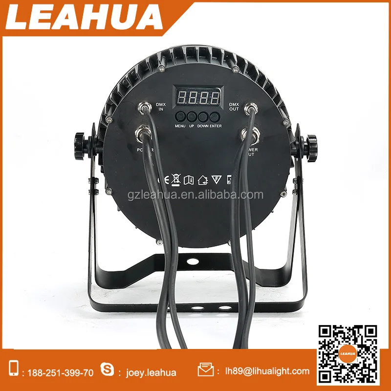 LEAHUA outdoor Led par can waterproof 18x10w rgbw 4in1 led flat mini stage light