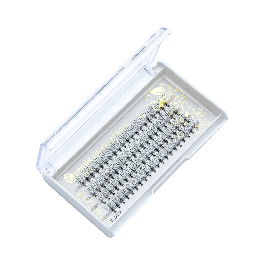 Eyemix individual silk eyelash extension knot eyelash extension wholesale price Lanson factory high quality 10D knotless eyelash