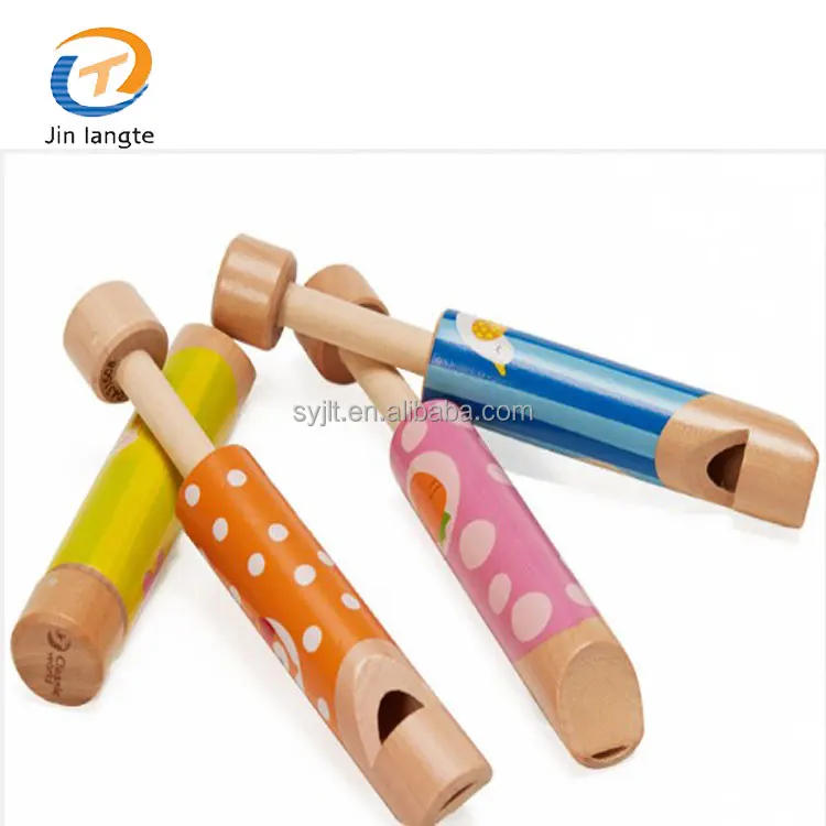 Animal Shaped Pull Whistle Toys Christmas Wooden Whistle