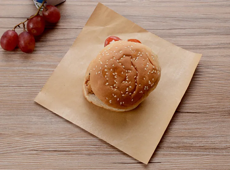 
chicken burger food packaging wrapping paper wholesale,Greaseproof printing logo paper with PE 