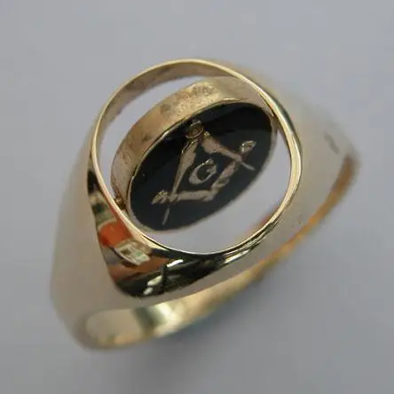 customized gold masonic swivel signet ring jewelry