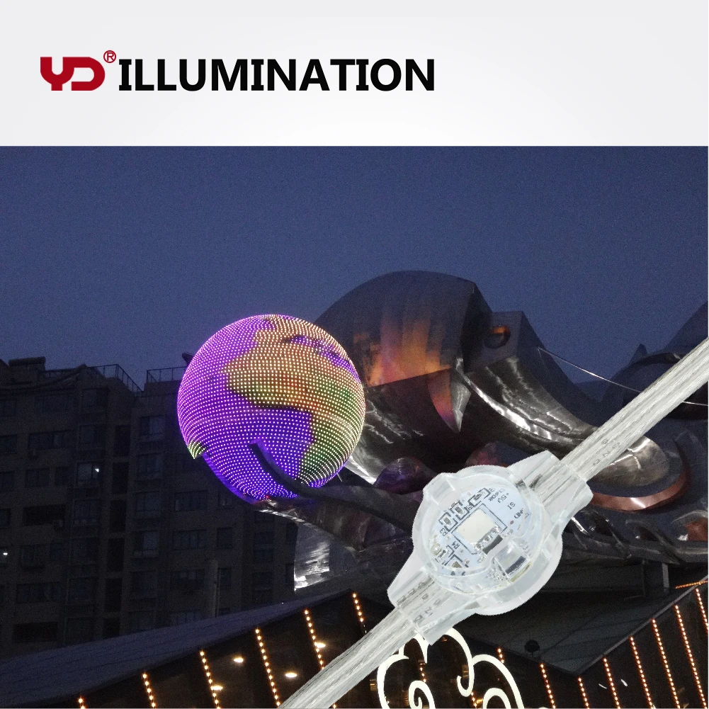 Водонепроницаемый rgb smd светодиодный модуль 26 мм 5050 пикселей 12 В ws2811 c9 pixel