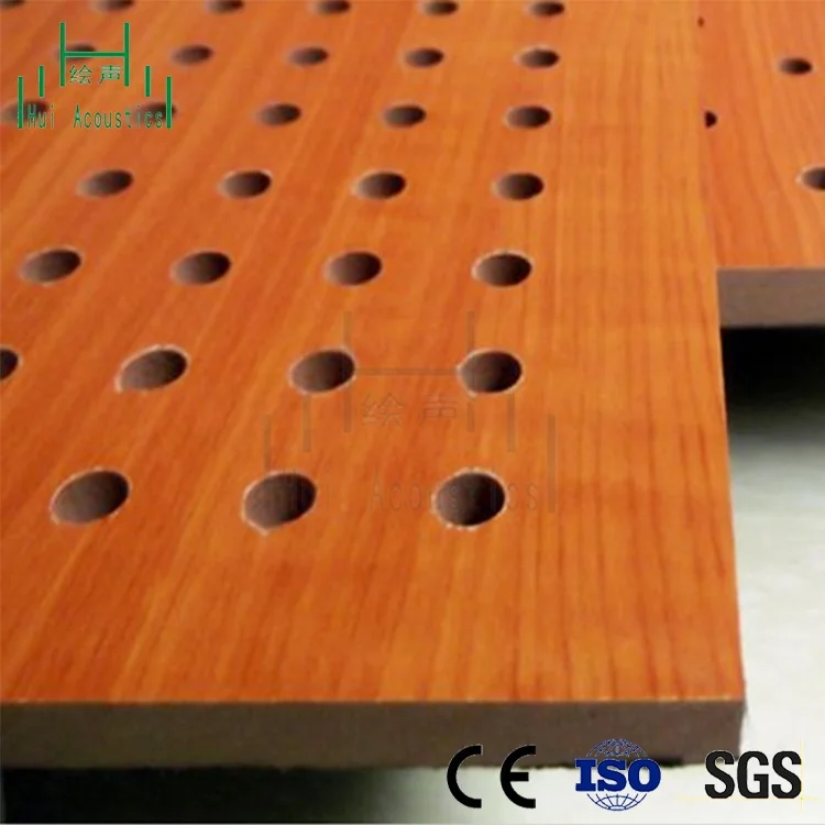 MDF Perforated Wooden Acoustic Board Plate