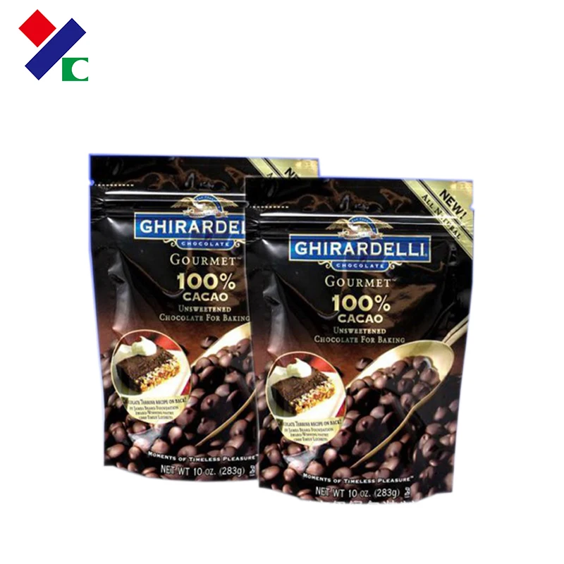 Белый стоячий биоразлагаемый пластиковый пакет-саше