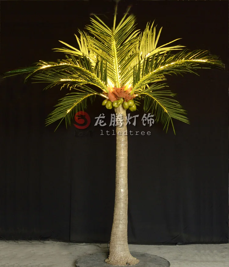 CE approved canada 4m realistic outdoor artificial led palm tree light