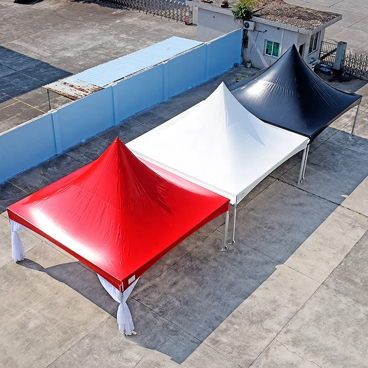 Red black white color cable cross structure pinnacle frame tent for wedding event