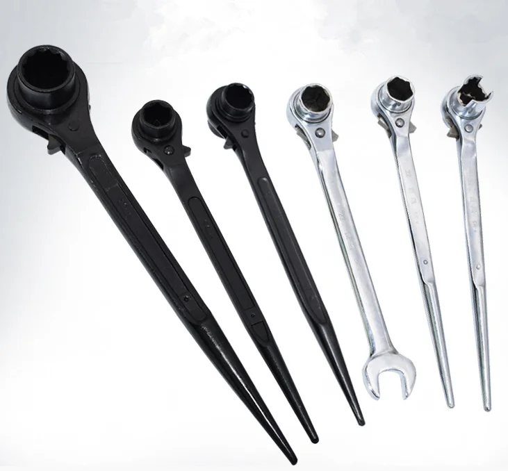 Nickel Double head scaffold ratchet wrench