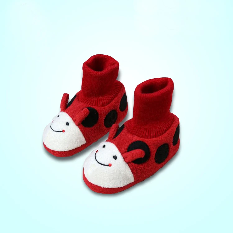 
GSV cute manufacture infant shoes soft plush slipper 