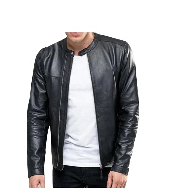 High Quality Chinese Wholesale Classic Black Pure Leather Jackets For Men Leather Jackets For Men