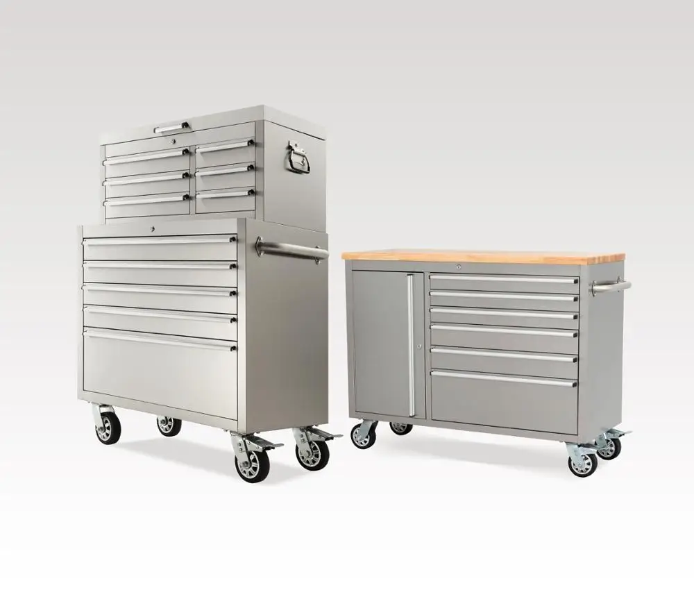 72' Heavy Duty Stainless Steel roller tool box for garage