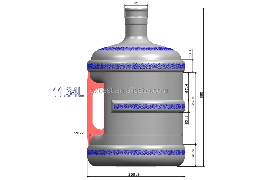 High Quality 10L 12L 15L Disposable Using Bottle 55mm Neck Preform for 3 Gallon 4Gallon 5 Gallon Water Bottle
