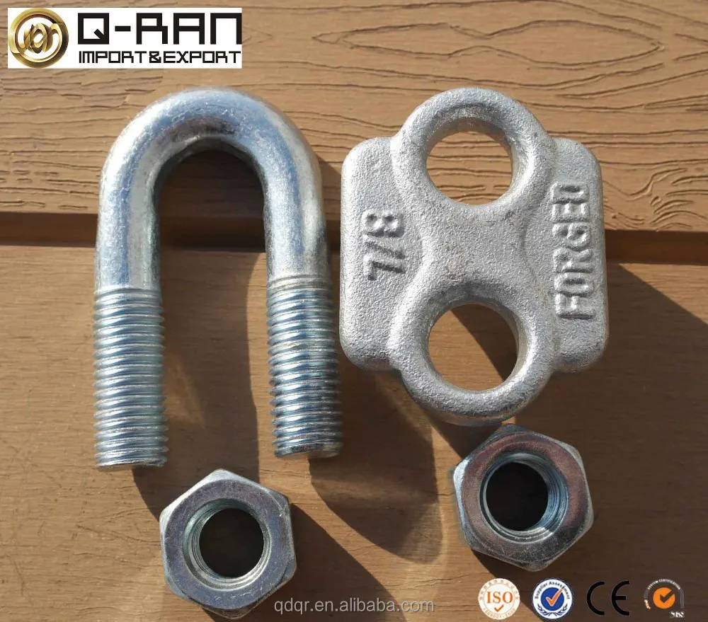 
US Type Drop Forged Wire Rope Clip Metal Cable Clamp 