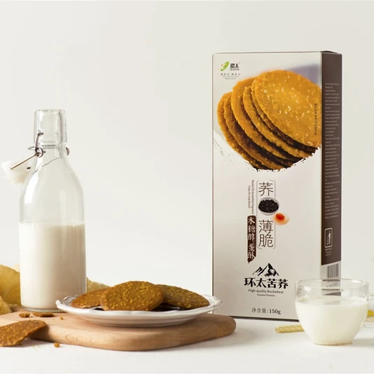 
150g Sichuan Huantai Healthy Food Xylitol Egg Sesame Wheat Buckwheat Crisp Biscuits Snacks Diabetic Food 